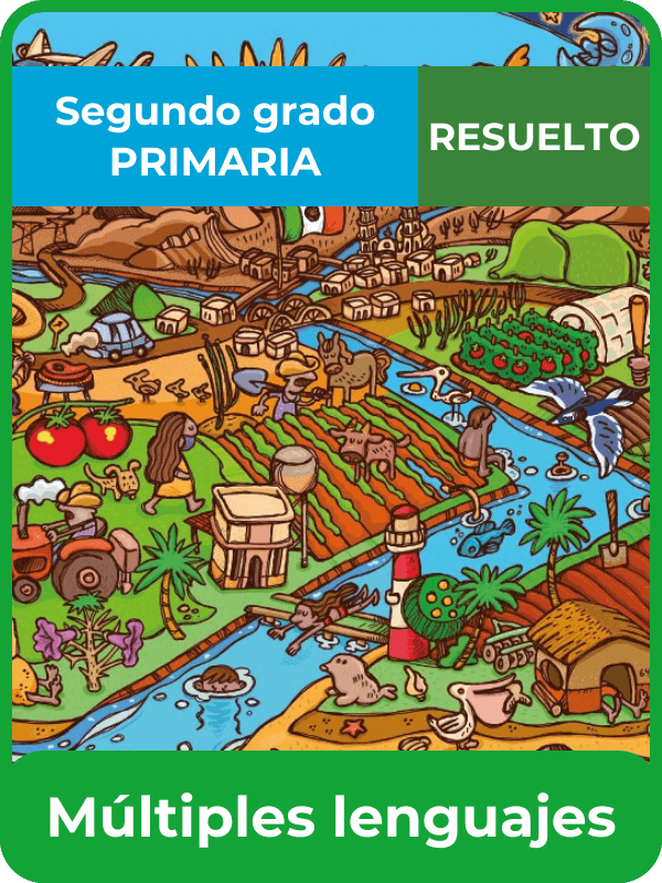 libro resuelto múltiples lenguajes segundo de primaria
